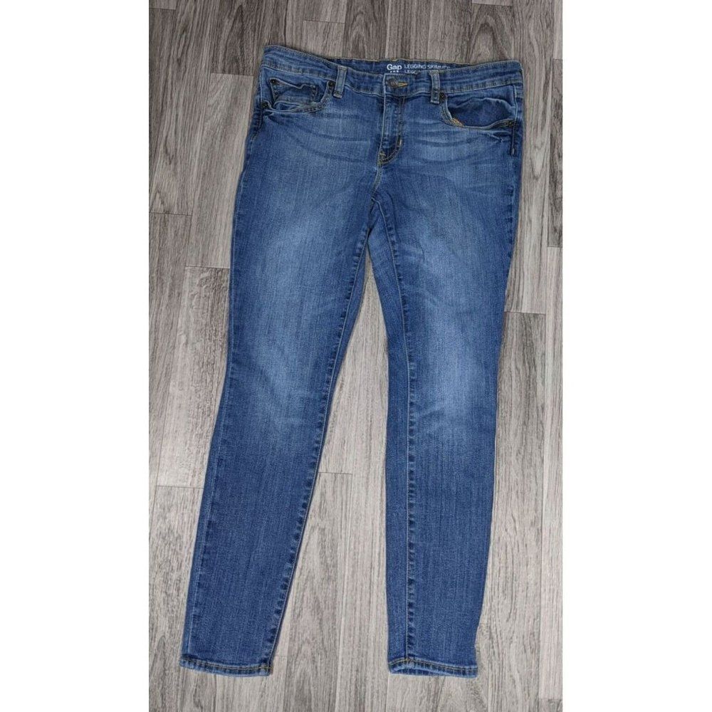 (3/$35) Gap Womens Size 6 / 28 R Skimmer Skinny Denim Blue Jeans Leggings
